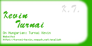 kevin turnai business card